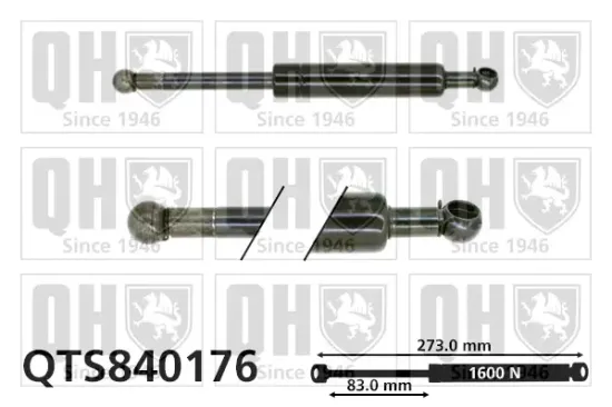 Gasfeder, Koffer-/Laderaum QUINTON HAZELL QTS840176 Bild Gasfeder, Koffer-/Laderaum QUINTON HAZELL QTS840176