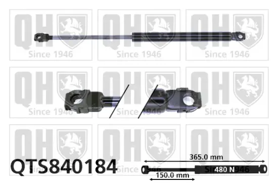 Gasfeder, Koffer-/Laderaum QUINTON HAZELL QTS840184 Bild Gasfeder, Koffer-/Laderaum QUINTON HAZELL QTS840184