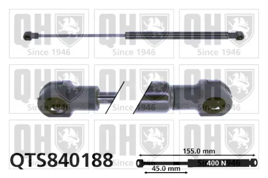 Gasfeder, Koffer-/Laderaum QUINTON HAZELL QTS840188 Bild Gasfeder, Koffer-/Laderaum QUINTON HAZELL QTS840188