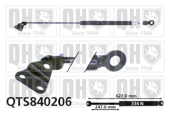 Gasfeder, Koffer-/Laderaum hinten links QUINTON HAZELL QTS840206 Bild Gasfeder, Koffer-/Laderaum hinten links QUINTON HAZELL QTS840206