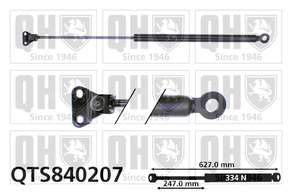 Gasfeder, Koffer-/Laderaum hinten rechts QUINTON HAZELL QTS840207