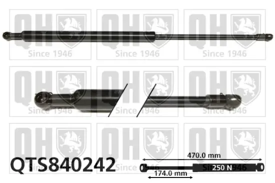 Gasfeder, Koffer-/Laderaum hinten rechts QUINTON HAZELL QTS840242 Bild Gasfeder, Koffer-/Laderaum hinten rechts QUINTON HAZELL QTS840242