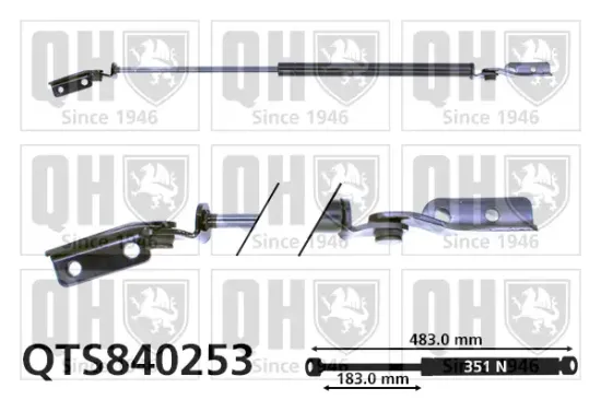 Gasfeder, Koffer-/Laderaum QUINTON HAZELL QTS840253 Bild Gasfeder, Koffer-/Laderaum QUINTON HAZELL QTS840253