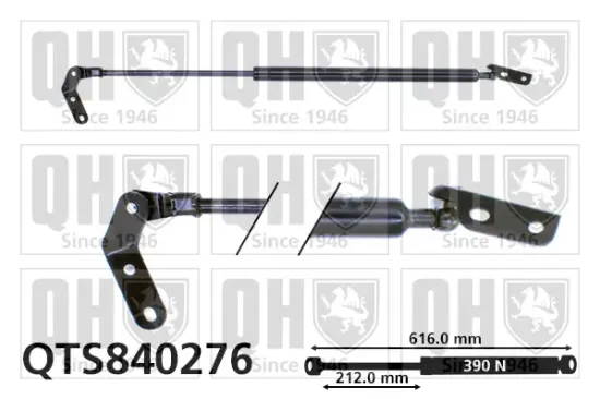 Gasfeder, Koffer-/Laderaum hinten rechts QUINTON HAZELL QTS840276 Bild Gasfeder, Koffer-/Laderaum hinten rechts QUINTON HAZELL QTS840276