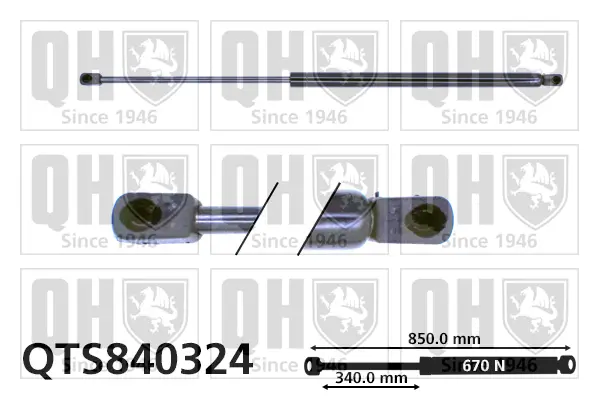 Gasfeder, Koffer-/Laderaum QUINTON HAZELL QTS840324