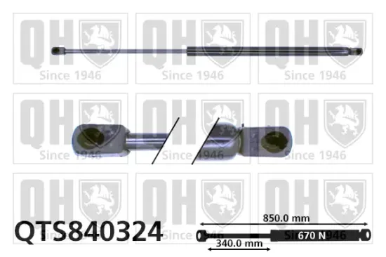 Gasfeder, Koffer-/Laderaum QUINTON HAZELL QTS840324 Bild Gasfeder, Koffer-/Laderaum QUINTON HAZELL QTS840324