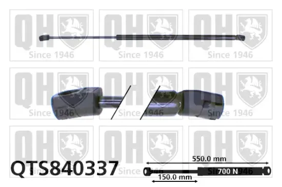 Gasfeder, Koffer-/Laderaum QUINTON HAZELL QTS840337 Bild Gasfeder, Koffer-/Laderaum QUINTON HAZELL QTS840337