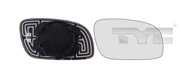 Spiegelglas, Außenspiegel rechts TYC 337-0165-1
