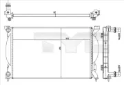 Kühler, Motorkühlung TYC 702-0012-R