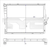 Kühler, Motorkühlung TYC 703-0006-R