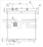 Kühler, Motorkühlung TYC 705-0072-R