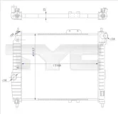 Kühler, Motorkühlung TYC 706-0021-R