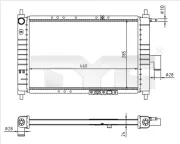Kühler, Motorkühlung TYC 706-0023-R