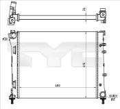 Kühler, Motorkühlung TYC 709-0023-R