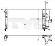 Kühler, Motorkühlung TYC 709-0026-R