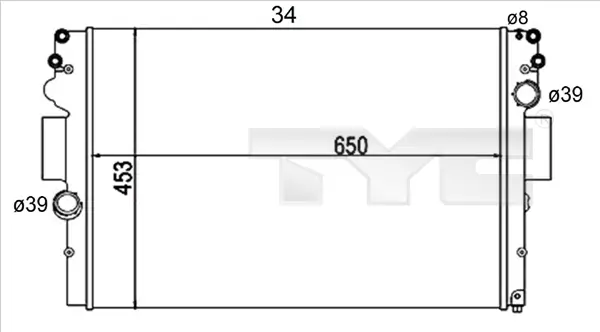 Kühler, Motorkühlung TYC 715-0004-R