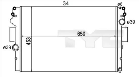 Kühler, Motorkühlung TYC 715-0004-R Bild Kühler, Motorkühlung TYC 715-0004-R