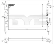 Kühler, Motorkühlung TYC 725-0018