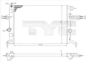 Kühler, Motorkühlung TYC 725-0021