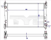 Kühler, Motorkühlung TYC 725-0042-R