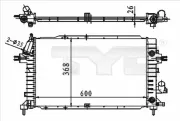 Kühler, Motorkühlung TYC 725-0046