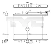 Kühler, Motorkühlung TYC 726-0018-R