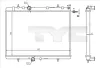 Kühler, Motorkühlung TYC 726-0020-R