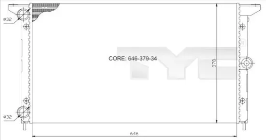 Kühler, Motorkühlung TYC 737-0014 Bild Kühler, Motorkühlung TYC 737-0014
