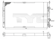 Kühler, Motorkühlung TYC 737-0057