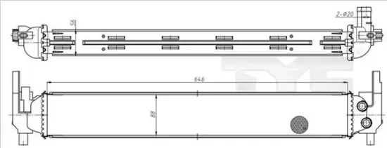 Kühler, Motorkühlung TYC 737-0070 Bild Kühler, Motorkühlung TYC 737-0070