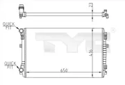 Kühler, Motorkühlung TYC 737-0071-R