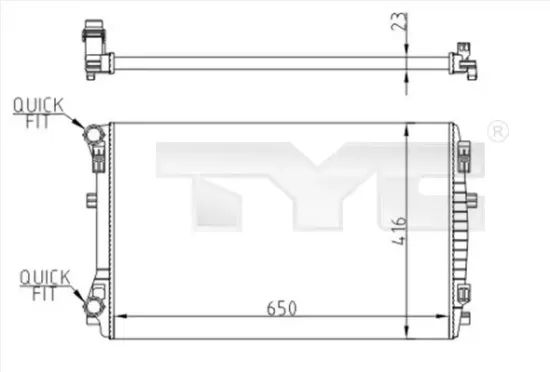 Kühler, Motorkühlung TYC 737-0071-R Bild Kühler, Motorkühlung TYC 737-0071-R