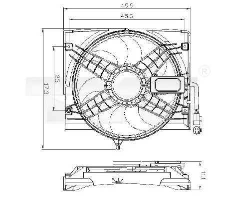 Lüfter, Motorkühlung TYC 803-0011 Bild Lüfter, Motorkühlung TYC 803-0011