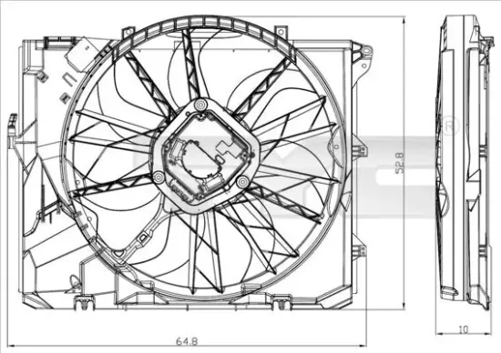 Lüfter, Motorkühlung TYC 803-0012 Bild Lüfter, Motorkühlung TYC 803-0012