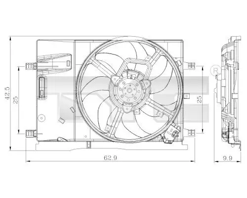 Lüfter, Motorkühlung TYC 809-0018 Bild Lüfter, Motorkühlung TYC 809-0018