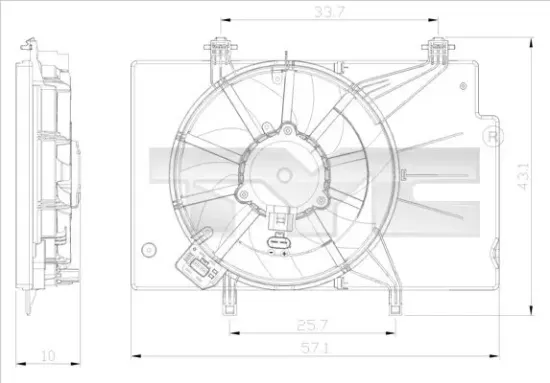 Lüfter, Motorkühlung TYC 810-0043 Bild Lüfter, Motorkühlung TYC 810-0043