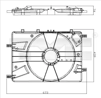 Halter, Kühlerlüfter TYC 825-0016-1