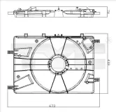 Halter, Kühlerlüfter TYC 825-0016-1