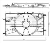 Halter, Kühlerlüfter TYC 825-0018-1