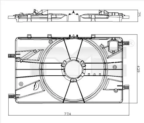 Halter, Kühlerlüfter TYC 825-0018-1 Bild Halter, Kühlerlüfter TYC 825-0018-1