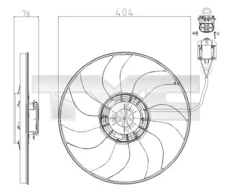 Lüfter, Motorkühlung TYC 825-0020 Bild Lüfter, Motorkühlung TYC 825-0020