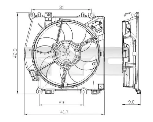 Lüfter, Motorkühlung TYC 828-0001 Bild Lüfter, Motorkühlung TYC 828-0001