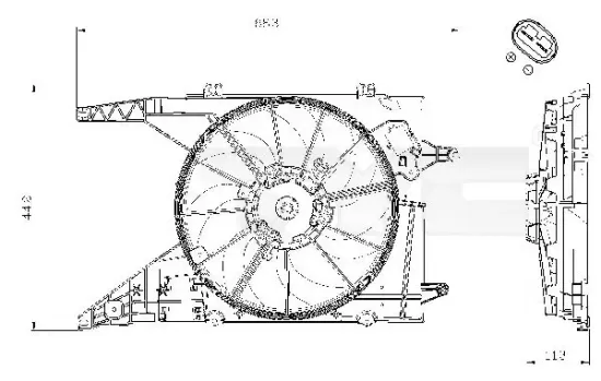 Lüfter, Motorkühlung TYC 828-0002 Bild Lüfter, Motorkühlung TYC 828-0002