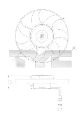 Lüfter, Motorkühlung TYC 837-0025 Bild Lüfter, Motorkühlung TYC 837-0025