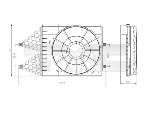 Halter, Kühlerlüfter TYC 837-0033-1
