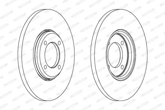 Bremsscheibe Vorderachse FERODO DDF023 Bild Bremsscheibe Vorderachse FERODO DDF023