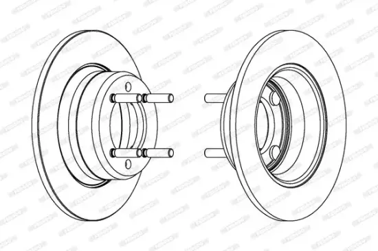 Bremsscheibe Vorderachse FERODO DDF036 Bild Bremsscheibe Vorderachse FERODO DDF036