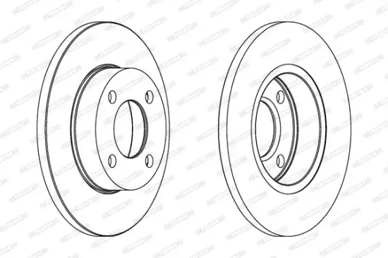 Bremsscheibe Vorderachse FERODO DDF048C Bild Bremsscheibe Vorderachse FERODO DDF048C