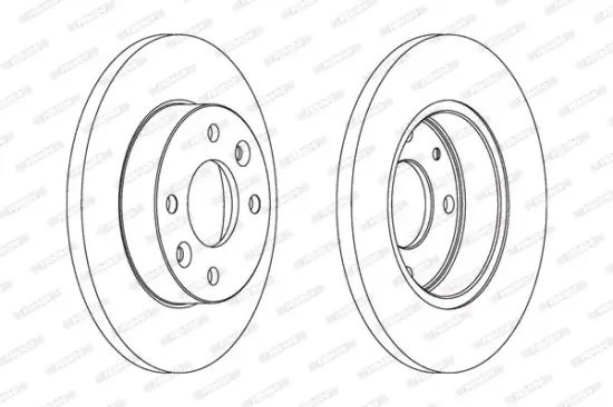 Bremsscheibe Vorderachse FERODO DDF055C Bild Bremsscheibe Vorderachse FERODO DDF055C