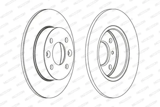 Bremsscheibe Vorderachse FERODO DDF070C Bild Bremsscheibe Vorderachse FERODO DDF070C